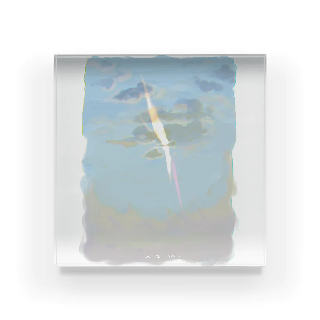 nzm.の雲と太陽　早朝 Acrylic Block