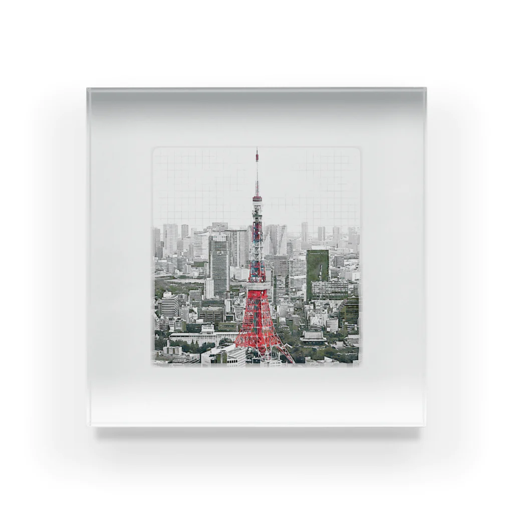 猿猫堂のTECHNOPOLIS_TOKIO Acrylic Block