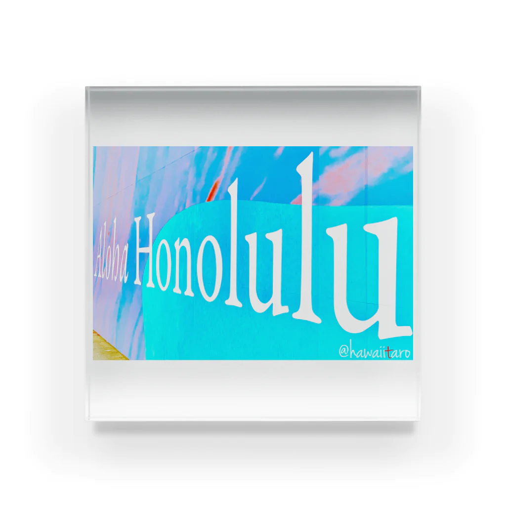 hawaiitaroハワイグッズショップのAloha Honolulu アクリルブロック