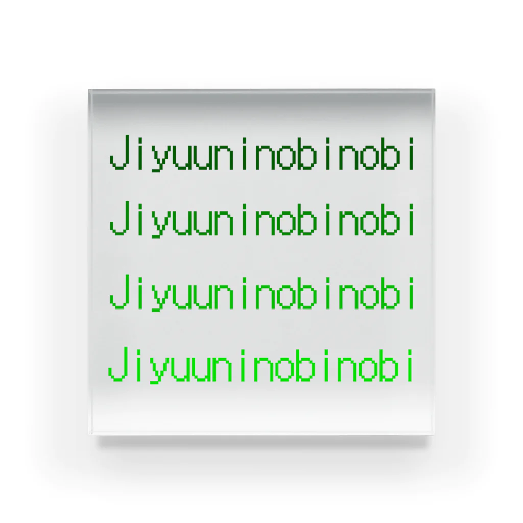 じゆうにのびのびのJiyuuninobinobi gr アクリルブロック