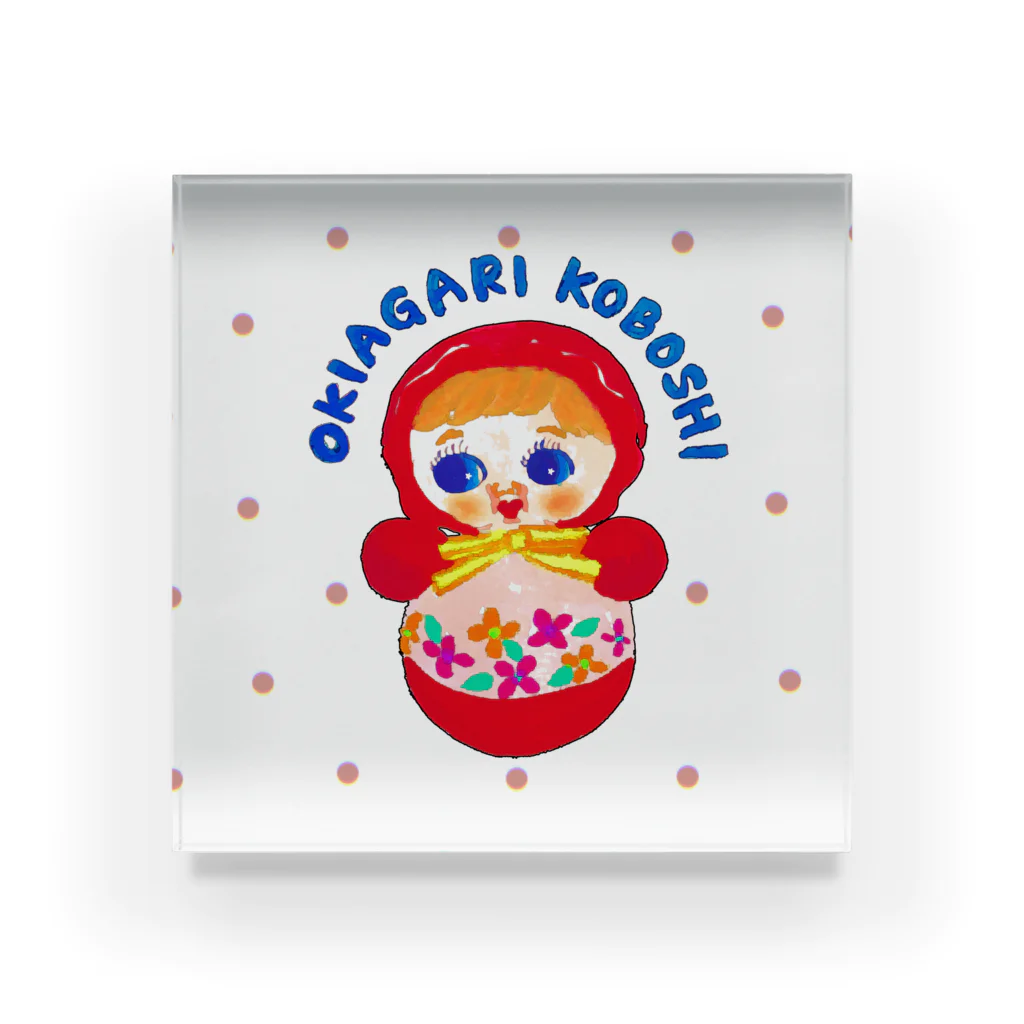 のぐちさきのOKIAGARI KOBOSHI(ドット) Acrylic Block