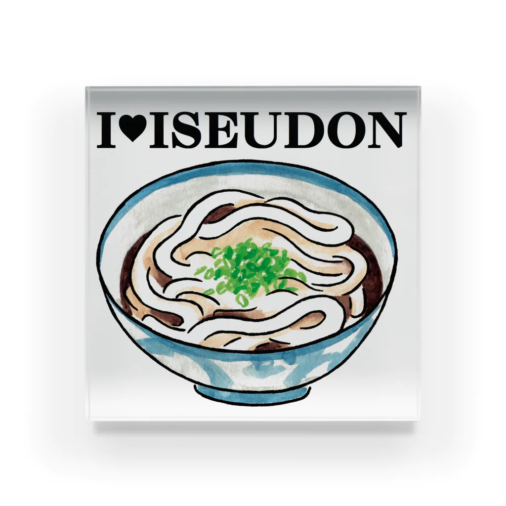 伊勢うどん友の会のI♥ISEUDONカラー（田上千晶） アクリルブロック