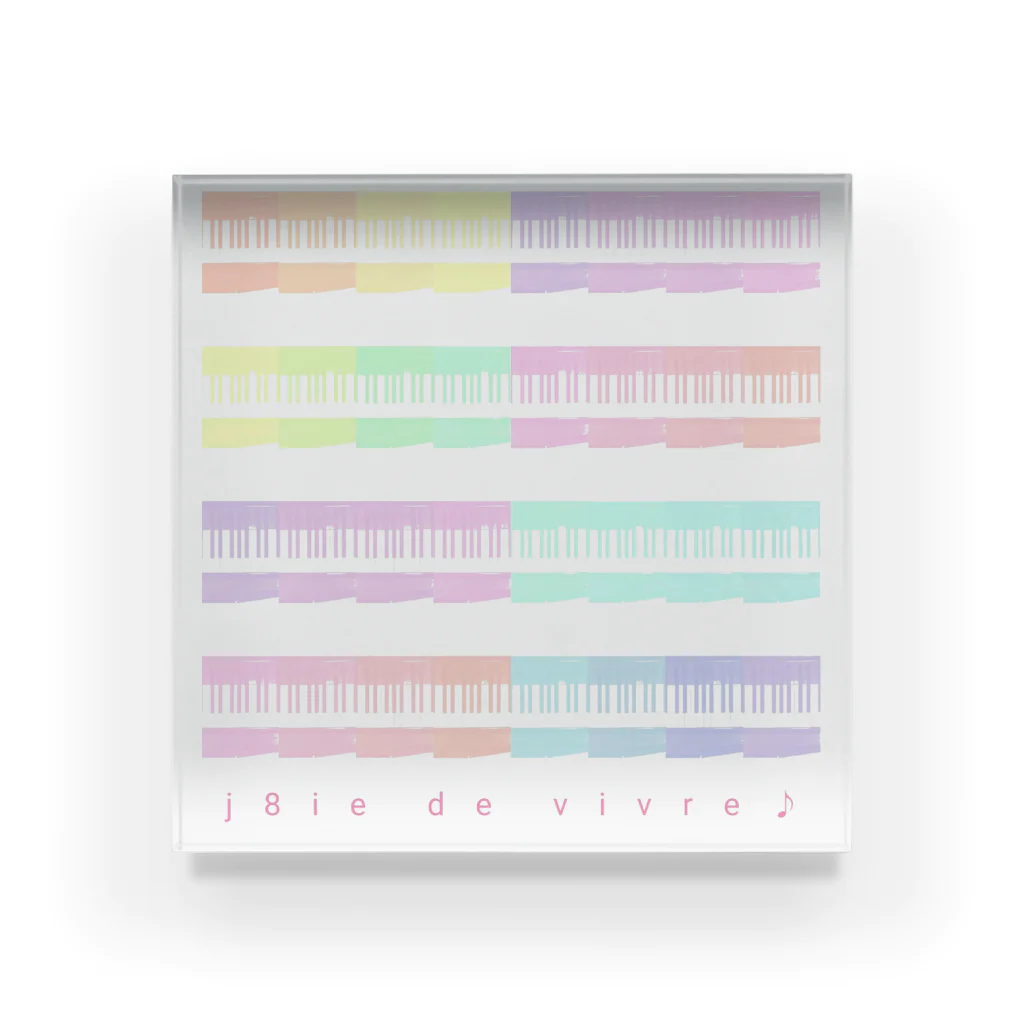 j8ie de vivre♪のカラフル鍵盤　Ⅱ Acrylic Block