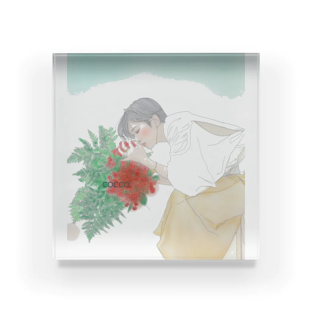 こっこさんのお店のダンサーシリーズ　1 「花の香り」 Acrylic Block