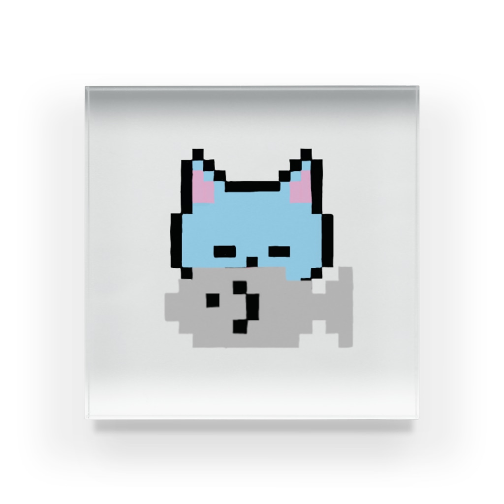 ドット絵のねこちゃん Wuchan 39 S Shop Wuchan のアクリルブロック通販 Suzuri スズリ