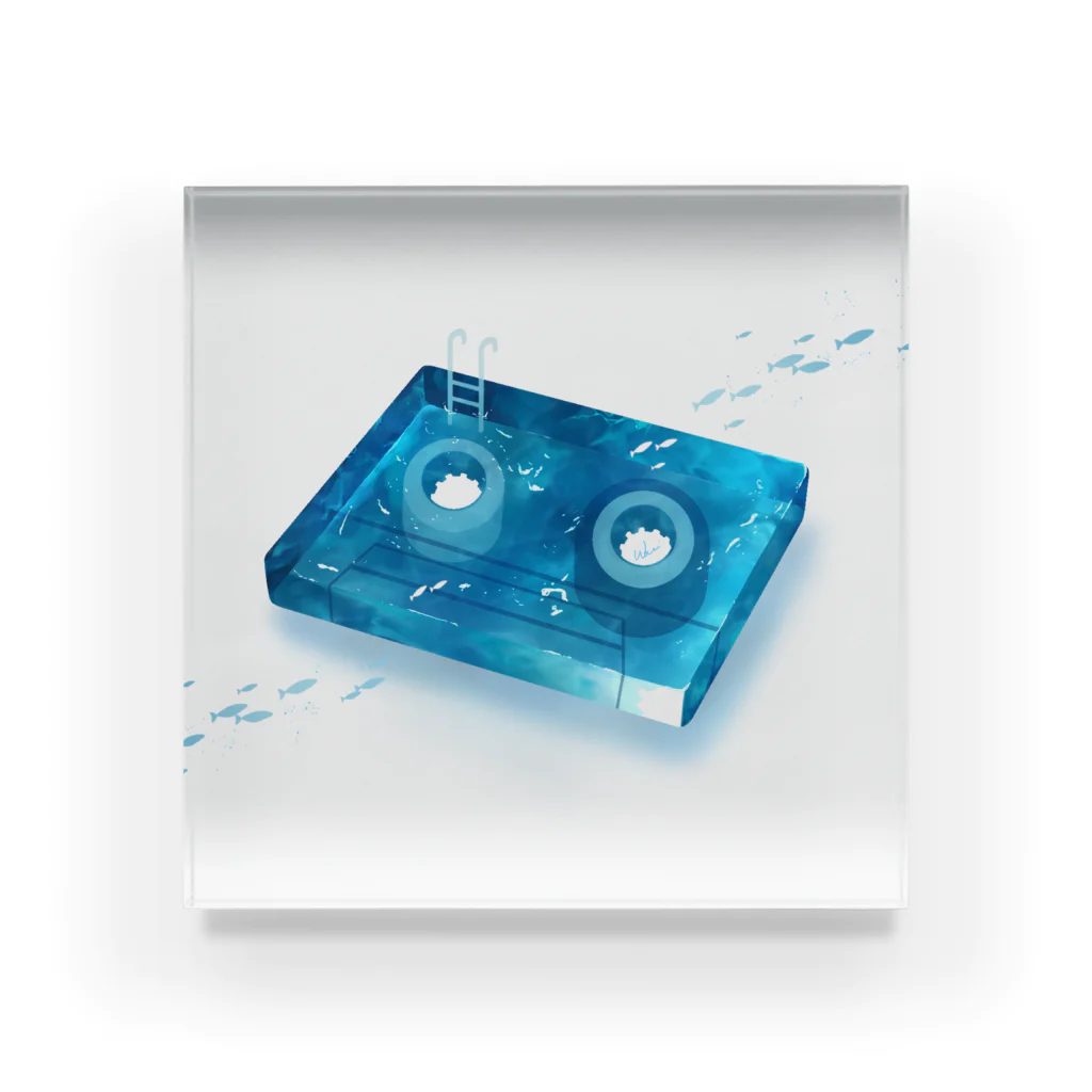 Ukeiのショップの水のカセットテープ Acrylic Block