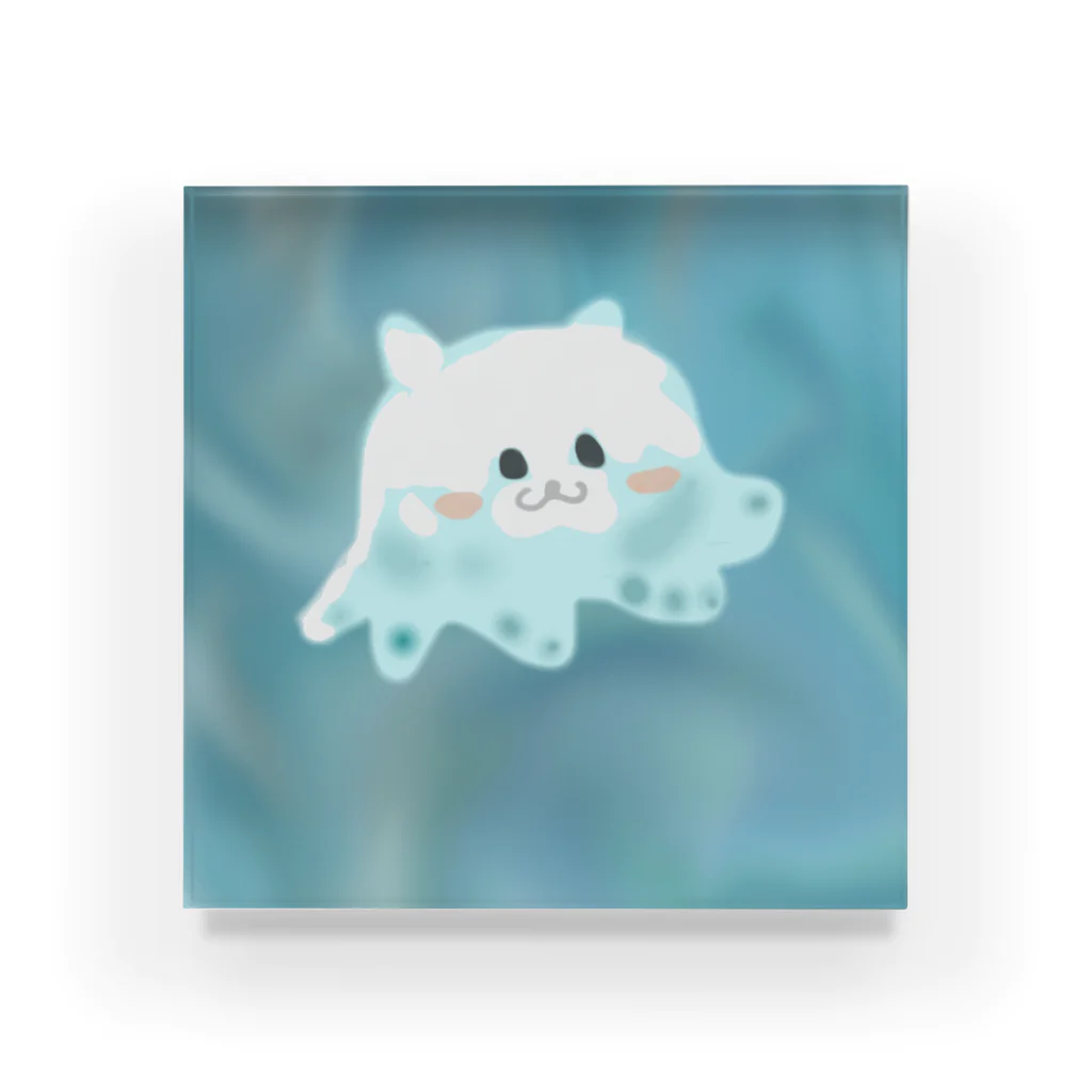 🍓苺大福⚗の猫クラゲ Acrylic Block