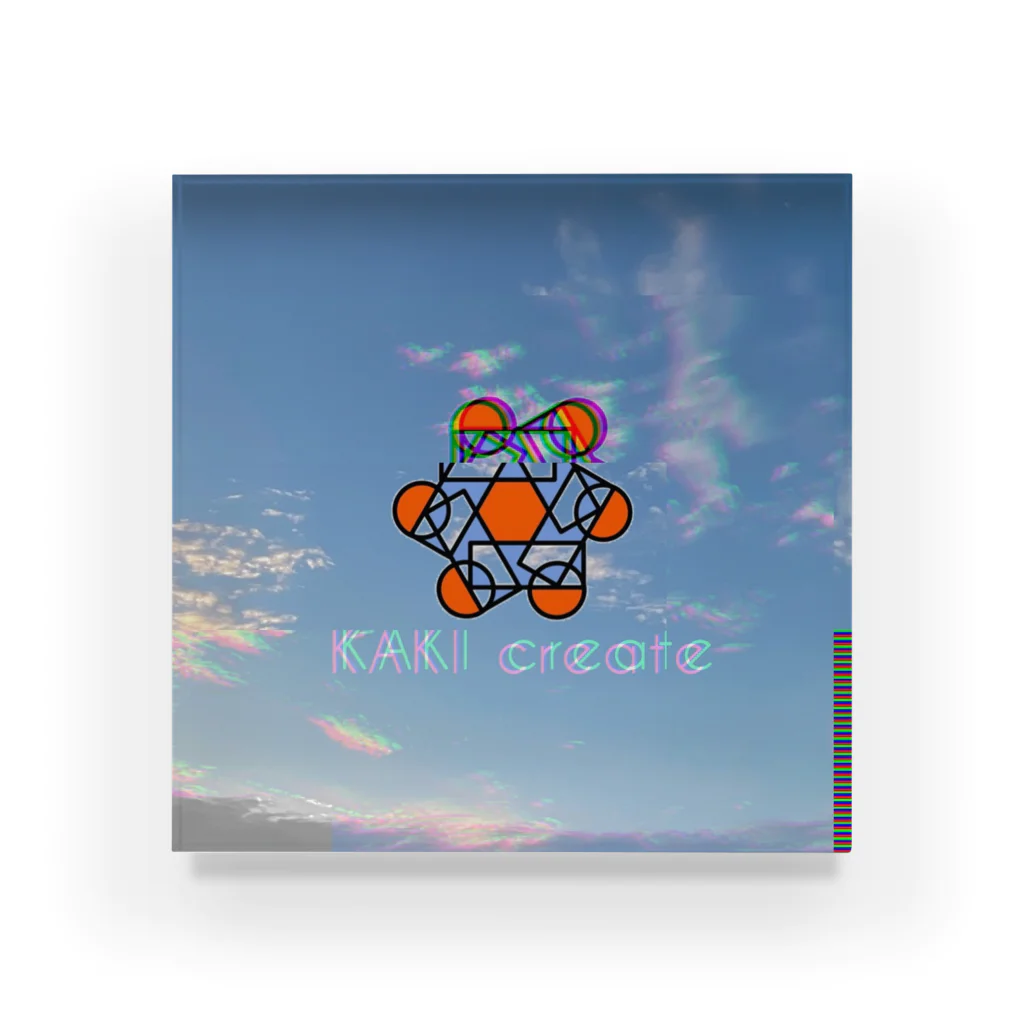 KAKI createの空とロゴ アクリルブロック