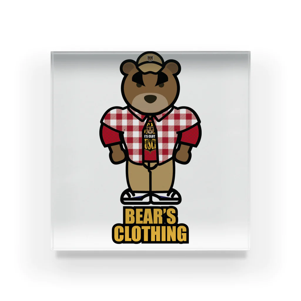 kumakumaのbear clothing アクリルブロック