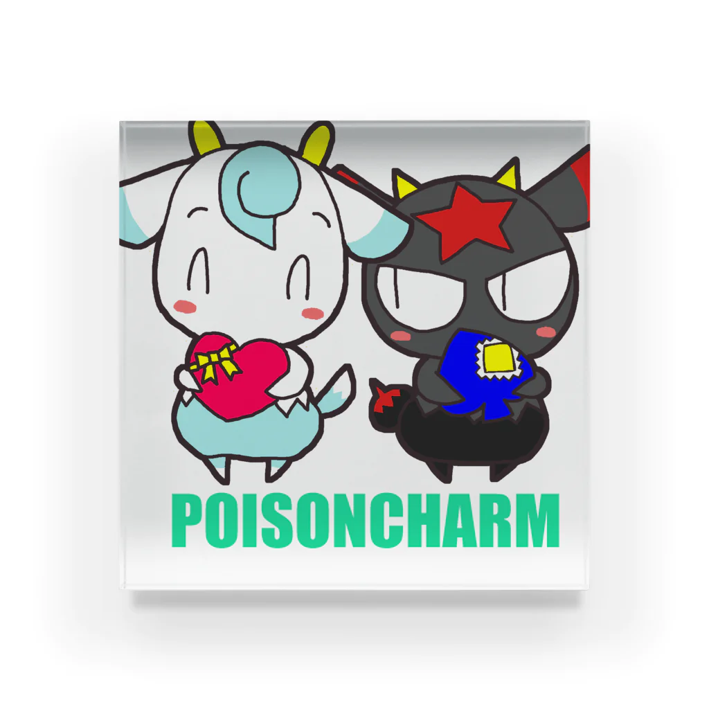 POISONCHARM電脳露店2号のアオヤギさんとミヤギちゃん アクリルブロック