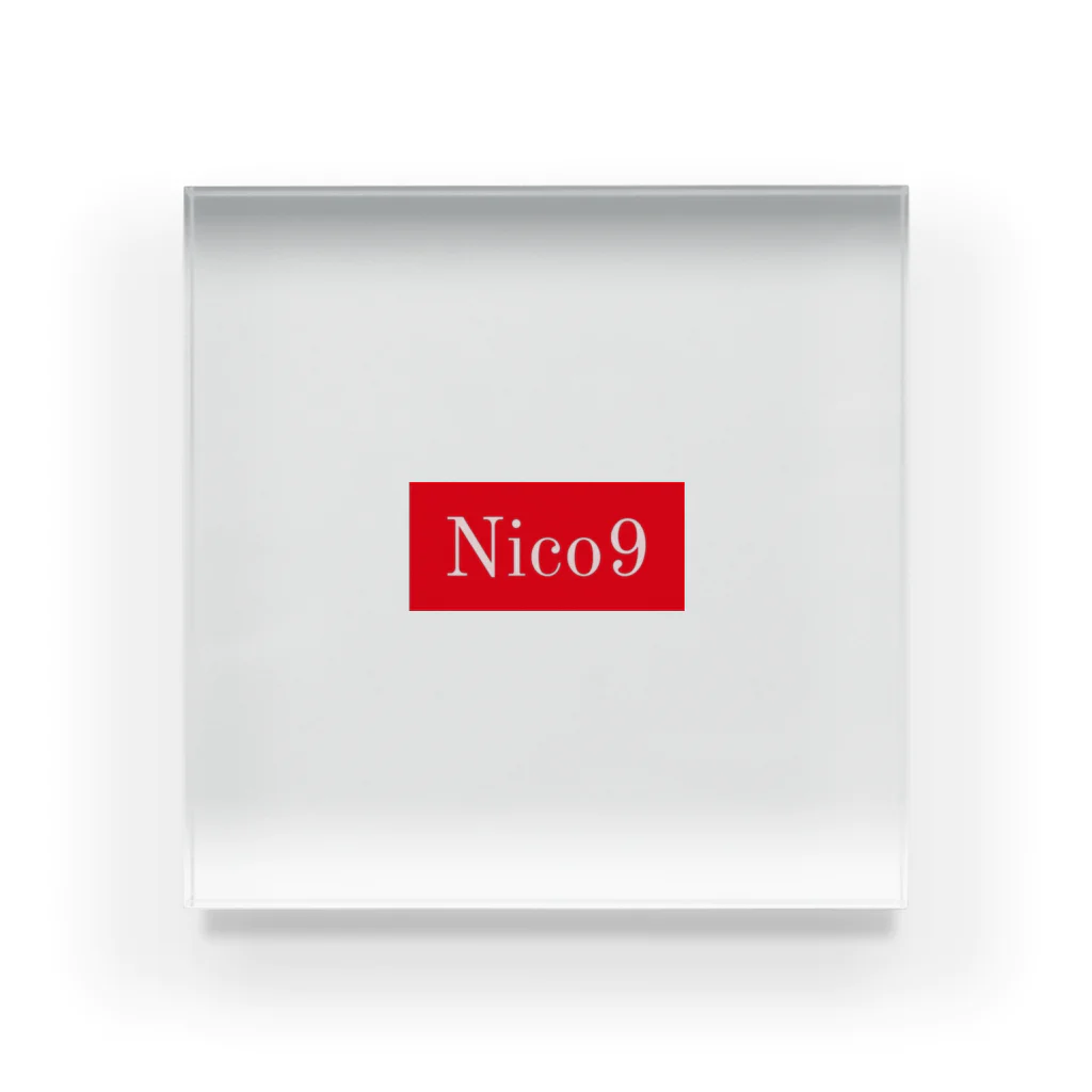 Nico9のNico9レッドロゴ アクリルブロック