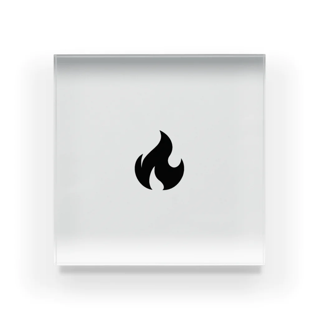 FIRE4TのSimple Fire Logo(Black) Acrylic Block