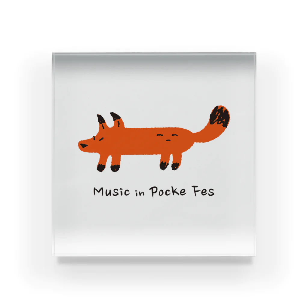 Music in pocke Fesのpocke Acrylic Block