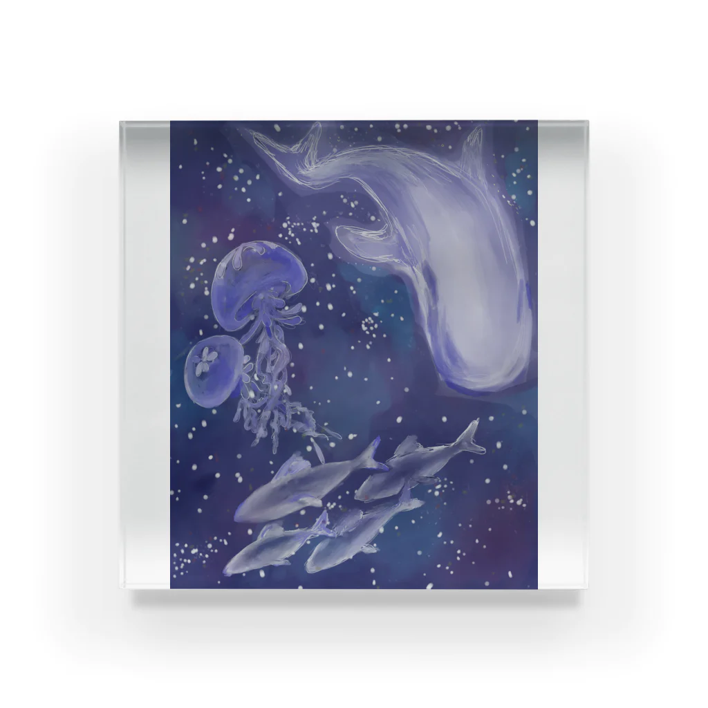 kuriminaの星空の水族館 Acrylic Block