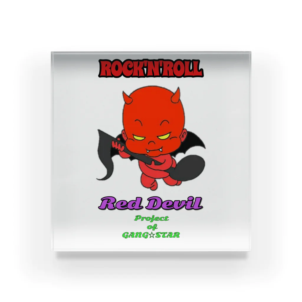 横浜 大口 宝明楼のRed Devil君 アクリルブロック