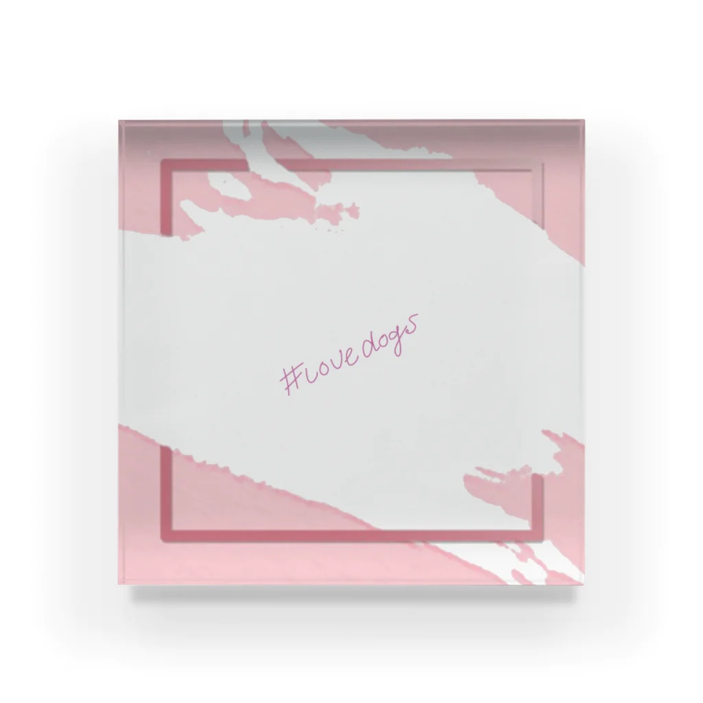 lovedogsの#lovedogs (ロゴver.) Acrylic Block