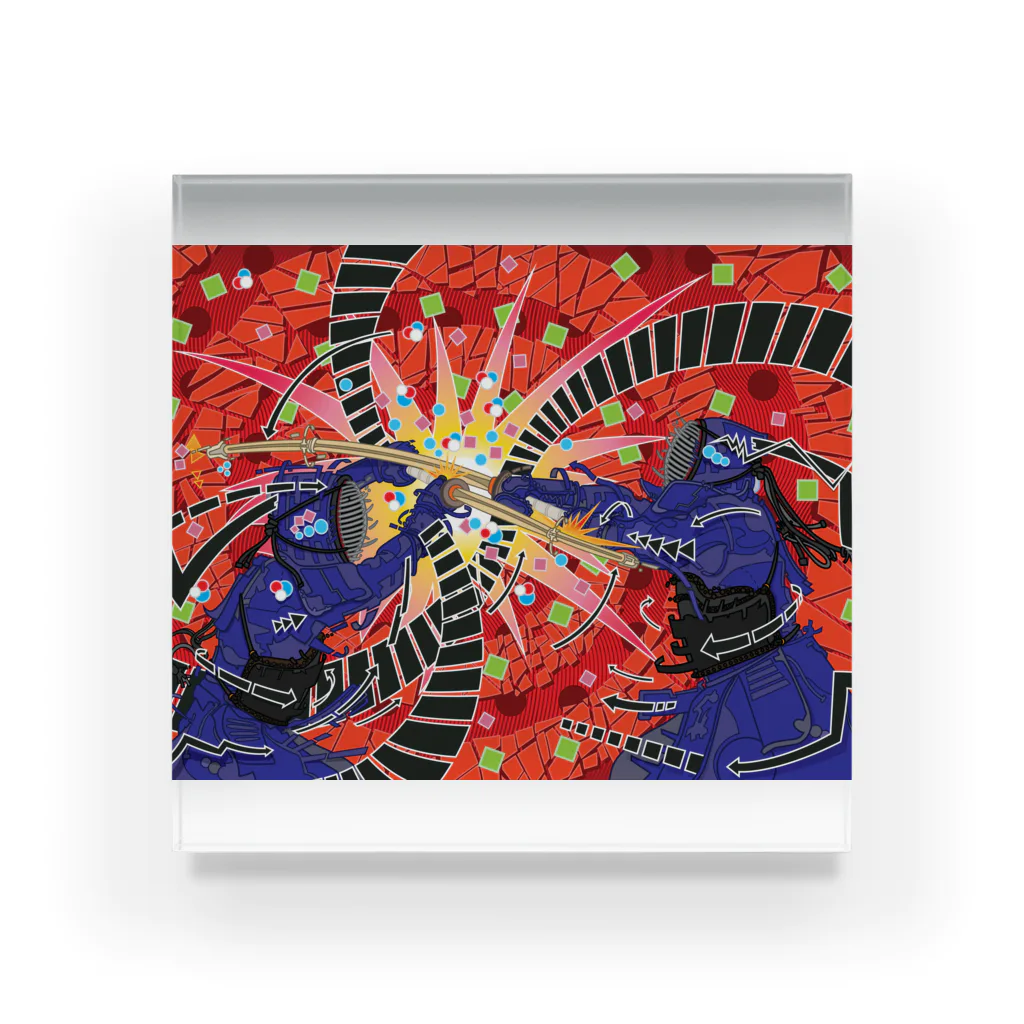 伊勢守 isenokami  剣道 x 日常  kendo inspired.のLife with Kendo (motion graphic) Acrylic Block