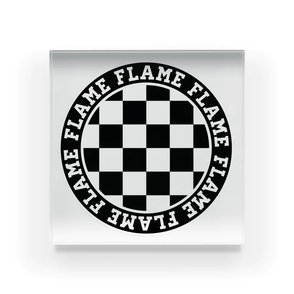 FLAMEのFLAME CHECKER EMBLEM LOGO ACRYLIC BLOCK アクリルブロック