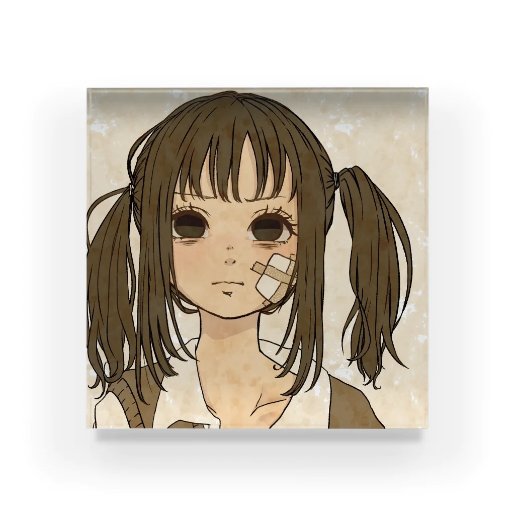 kaechinuの女の子 傷 Acrylic Block