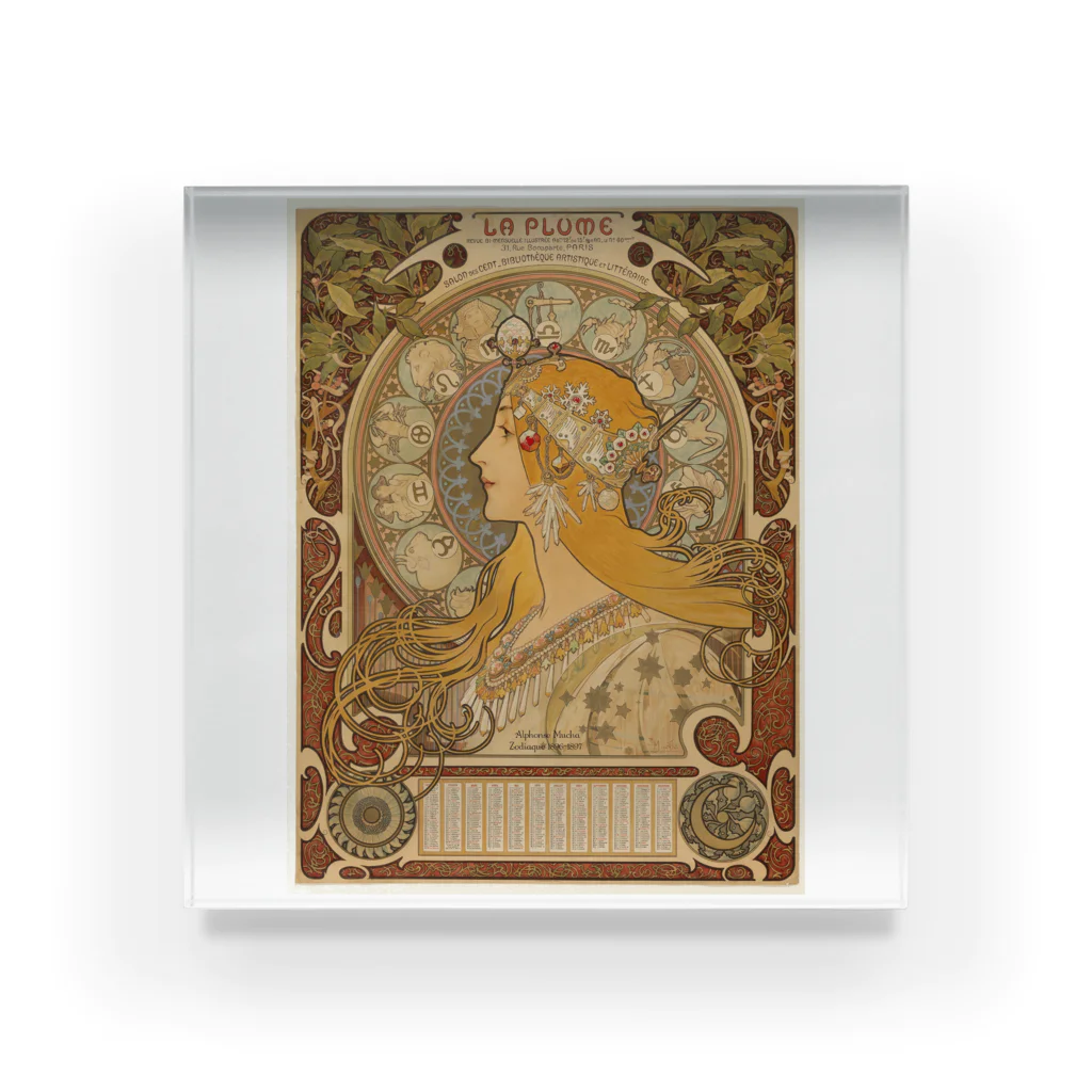 ゆーさんのAlphonse Mucha　Zodiaque アクリルブロック