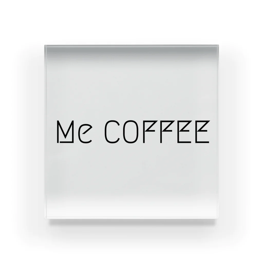 MeCOFFEEのMeCOFFEEロゴ アクリルブロック