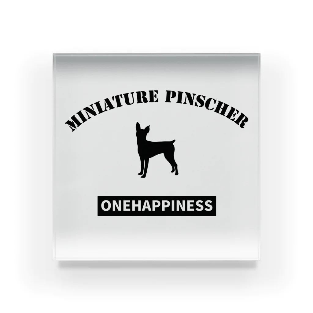 onehappinessのONEHAPPINESS　ミニチュアピンシャー アクリルブロック