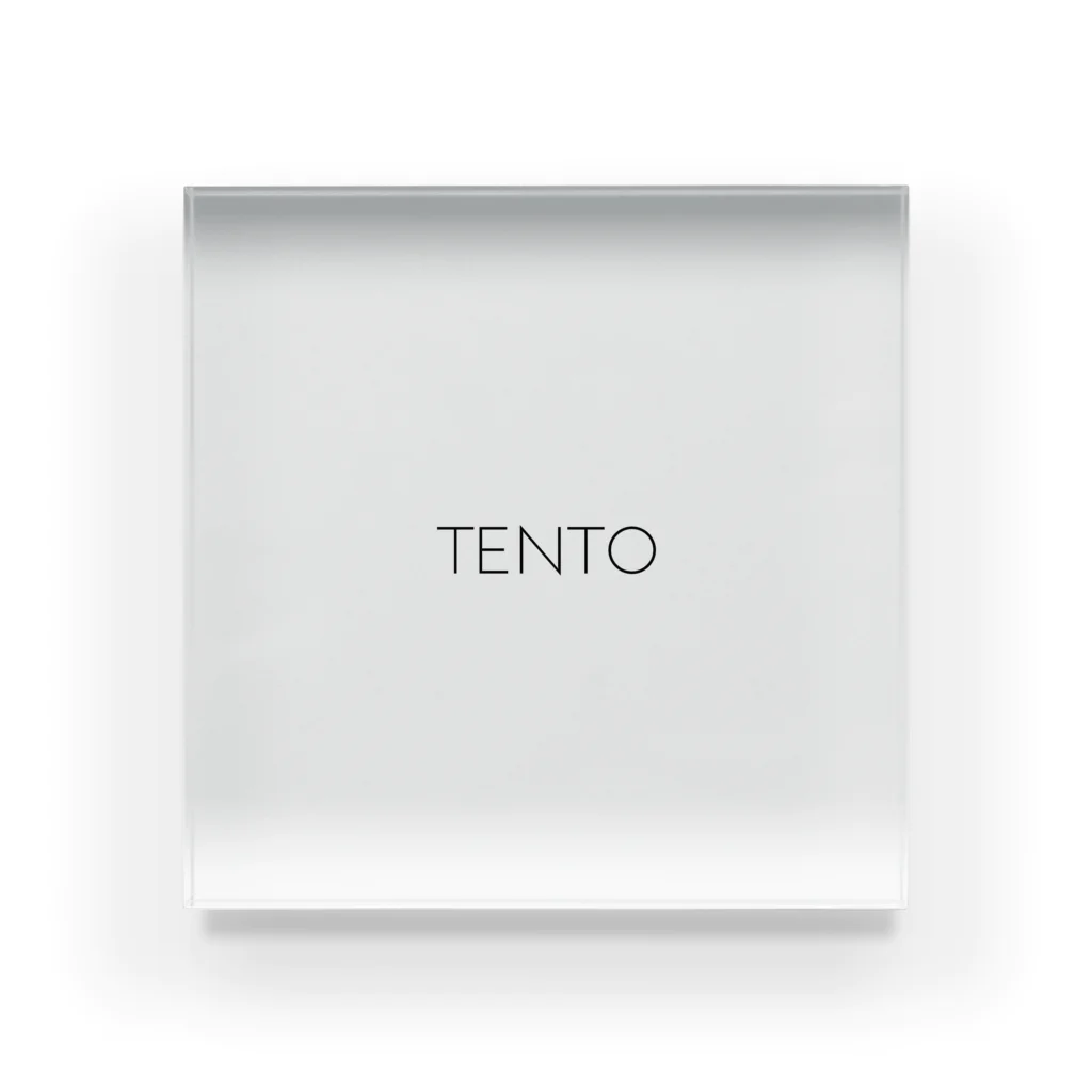 TENTO officialのTENTO Logo【White】 Acrylic Block