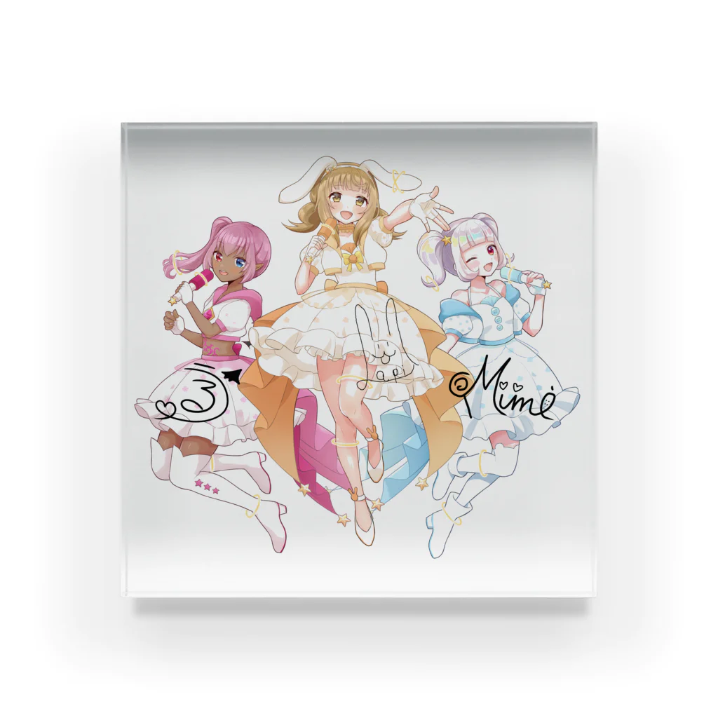 Mechu 公式の【POP MeteoRサイン入り】100RT達成記念グッズ Acrylic Block