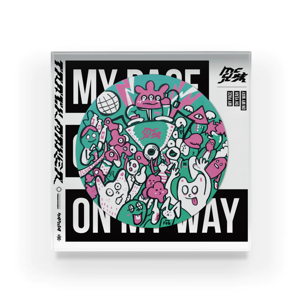 trackmakerのMy pace Oh yeah On my way Acrylic Block