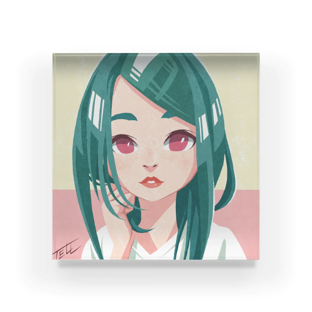 TELLのイラスト小屋のMACA-RENA Acrylic Block