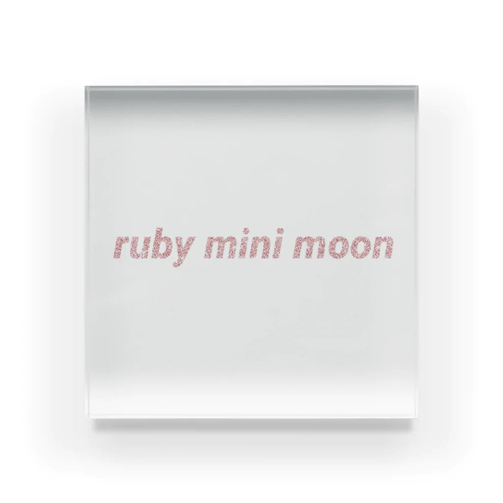 ruby mini moonのロゴ Acrylic Block