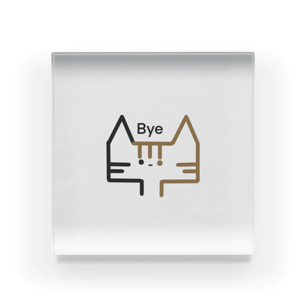 ごぼうラビットのThe Bye Cat  アクリルブロック