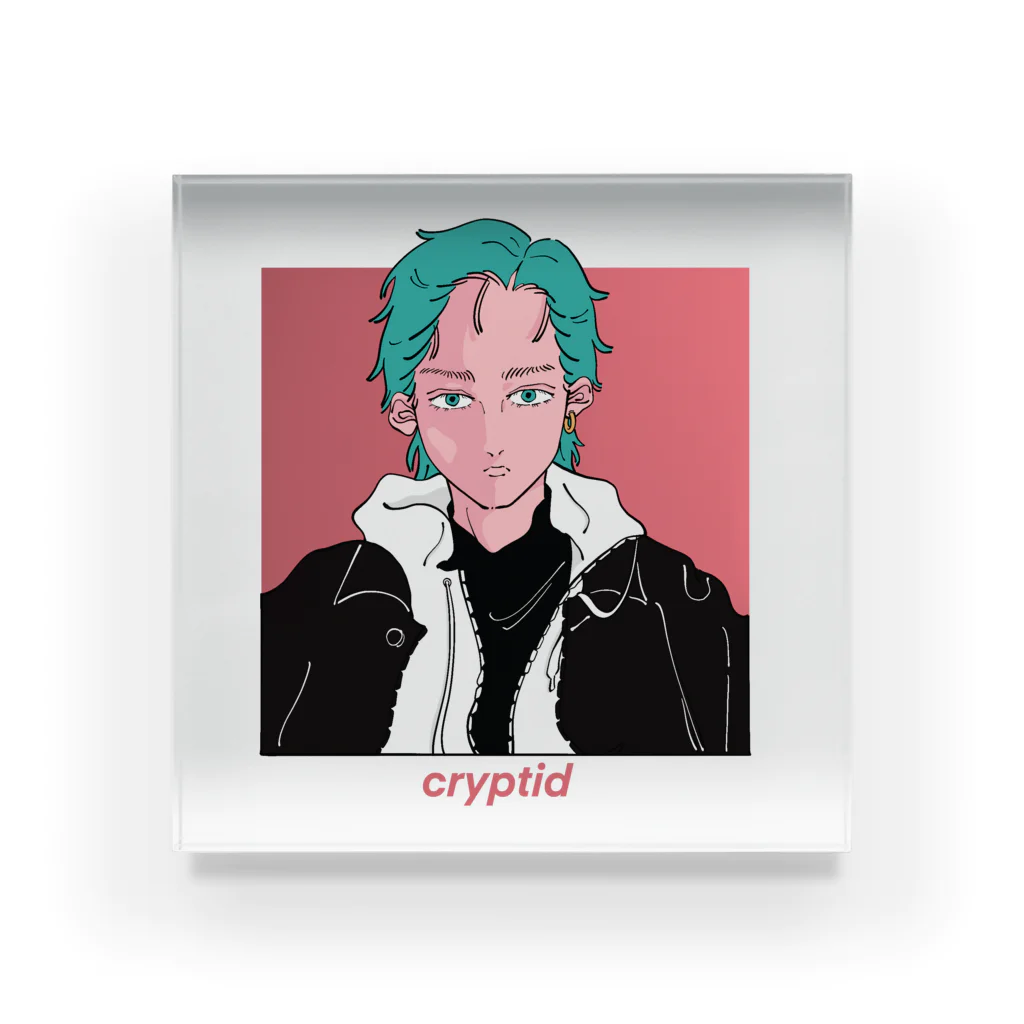 Cryptidのcryptid Retro Boy  アクリルブロック