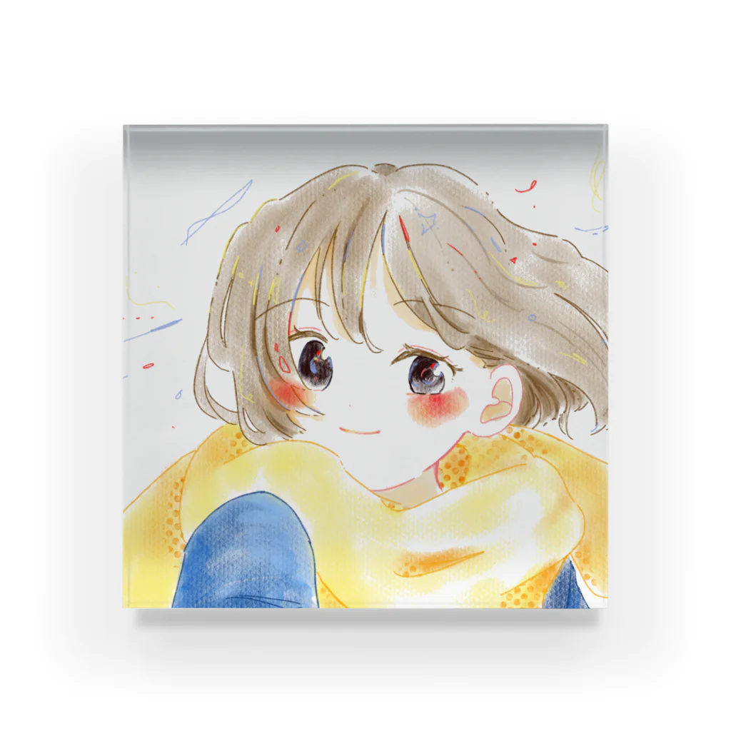 のみのマフラーちゃん Acrylic Block