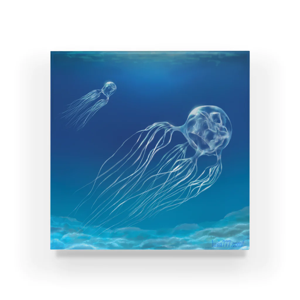 七海ルシアのドラゴンショップの海を漂う猛毒ハブクラゲさん Acrylic Block