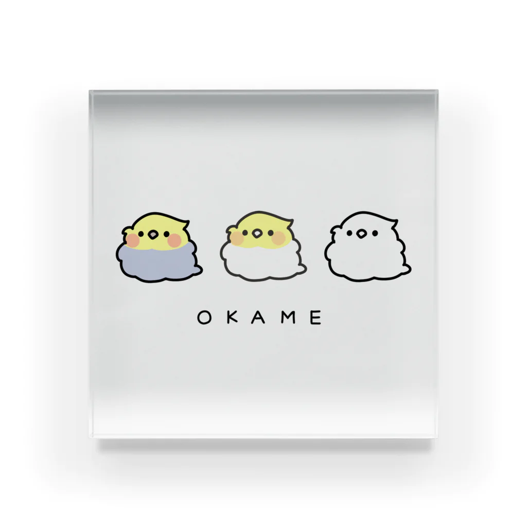 pinaのグッズのTHE OKAME CHAN アクリルブロック