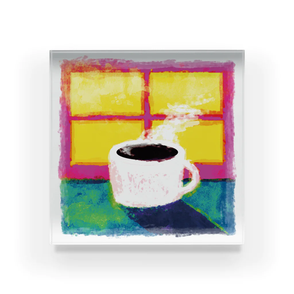 ことり屋の朝のコーヒー Acrylic Block