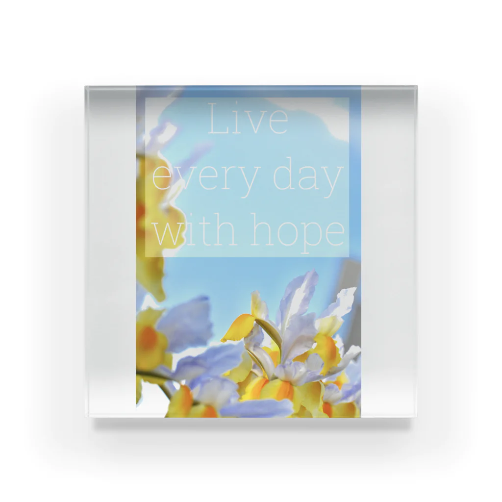 BouquetのIris 「希望」 Acrylic Block