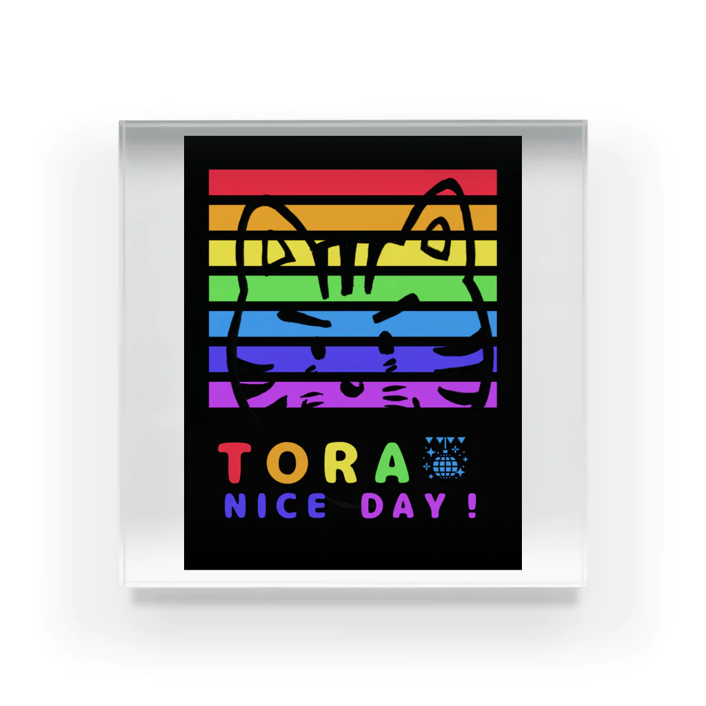 TOMMY★☆ZAWA　ILLUSTRATIONのTORA NICE DAY アクリルブロック