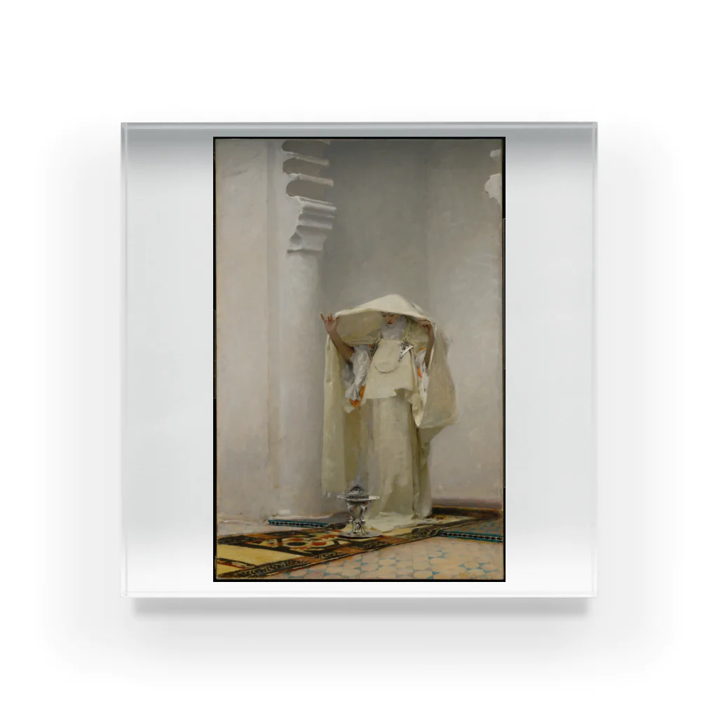 世界の絵画アートグッズのジョン・シンガー・サージェント《アンバーグリスの煙》1880年 アクリルブロック