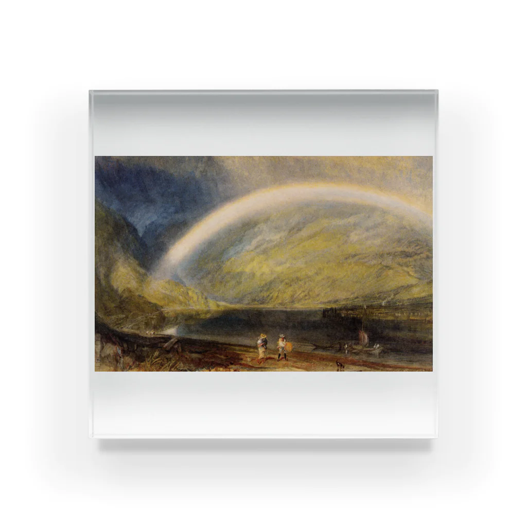 世界の絵画アートグッズのウィリアム・ターナー《虹》 Acrylic Block