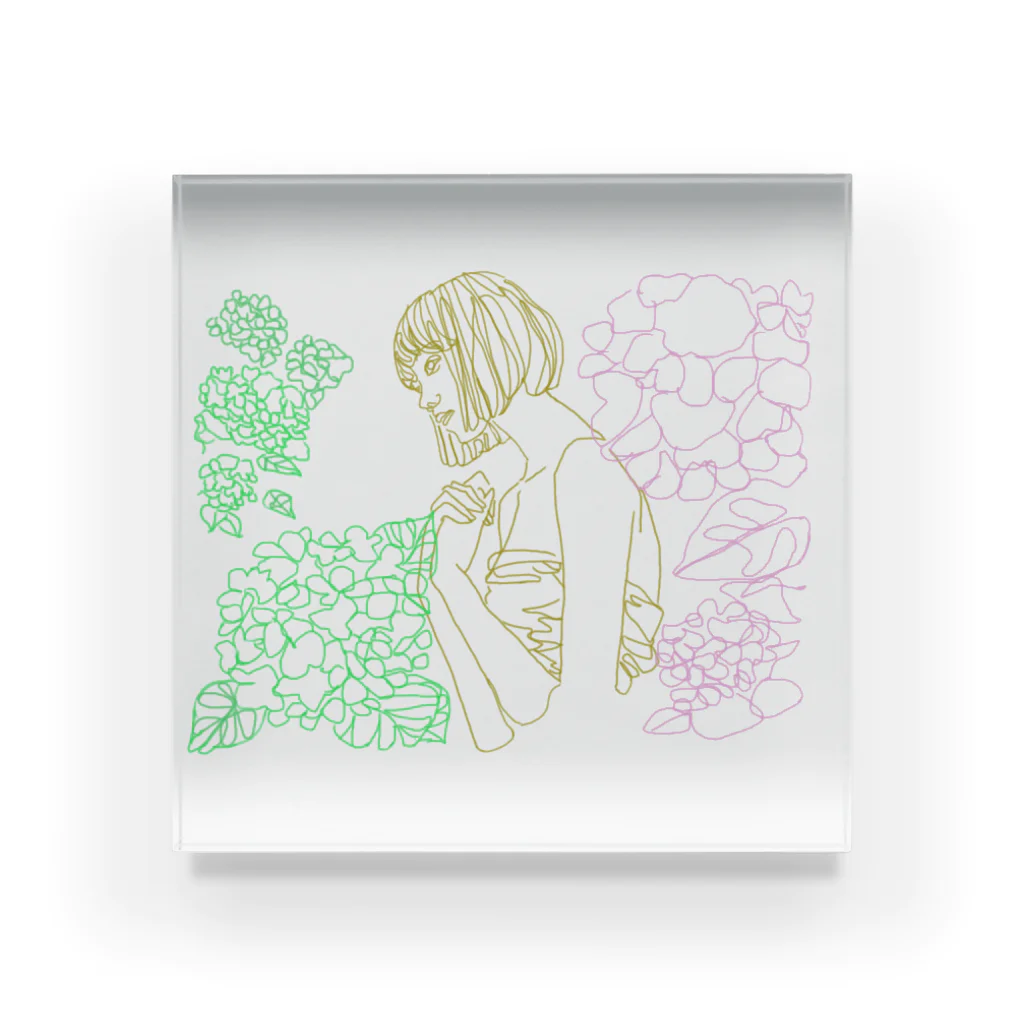 🧩ぇるもぁ_Gの紫陽花 Acrylic Block