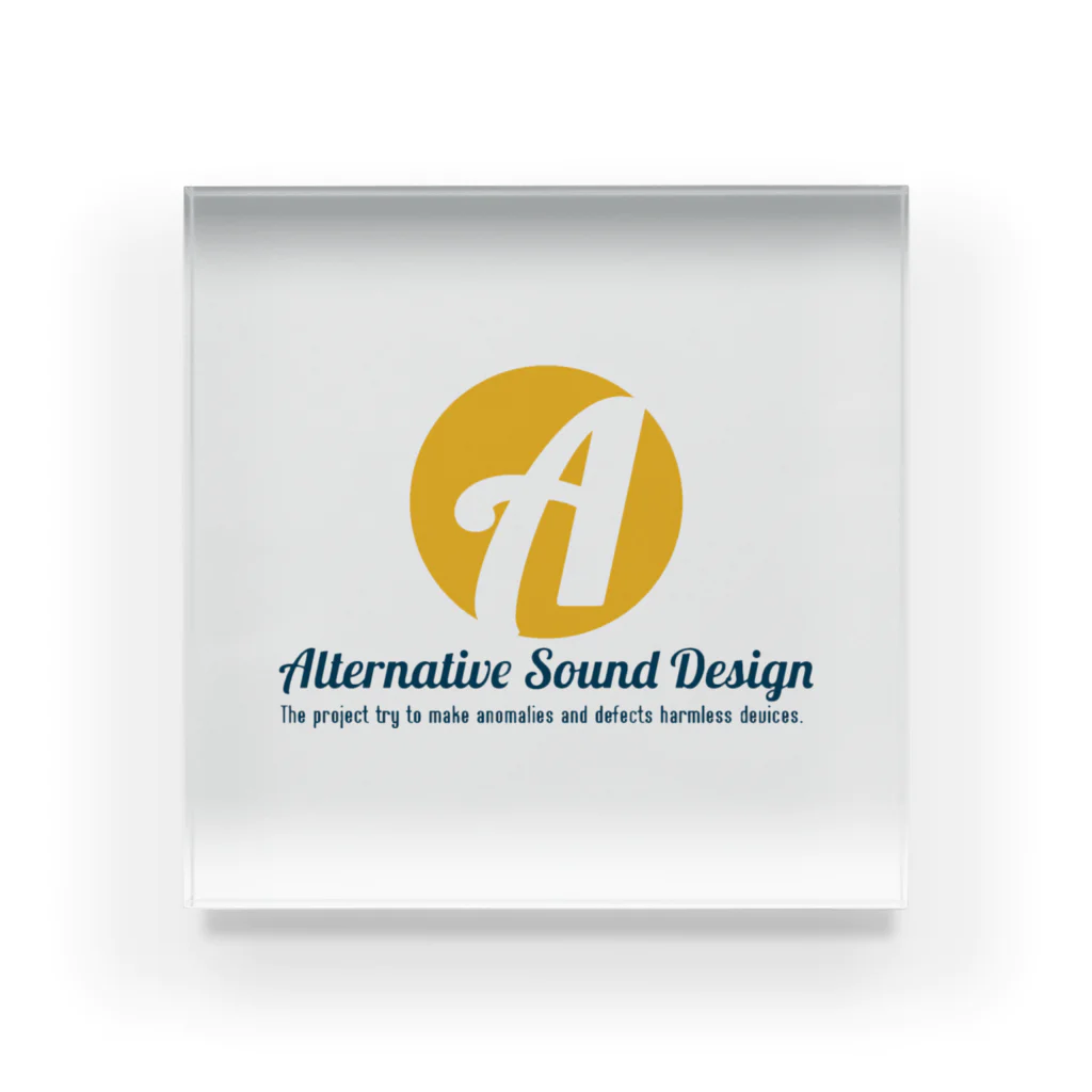 Alternative Sound DesignのA.S.D logo vertical アクリルブロック