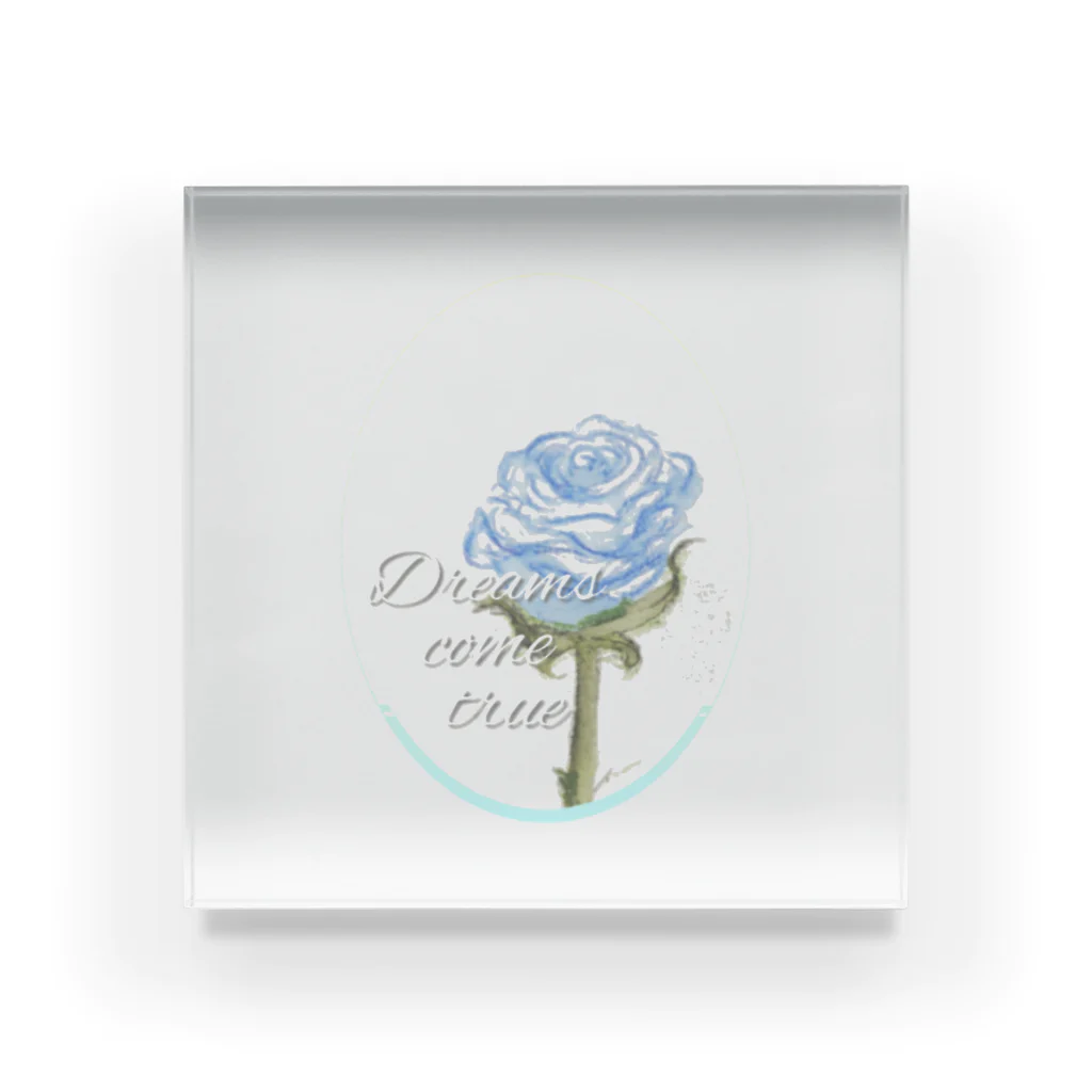 宮嶋麻衣の青い薔薇の花言葉は｢夢叶う｣ Acrylic Block