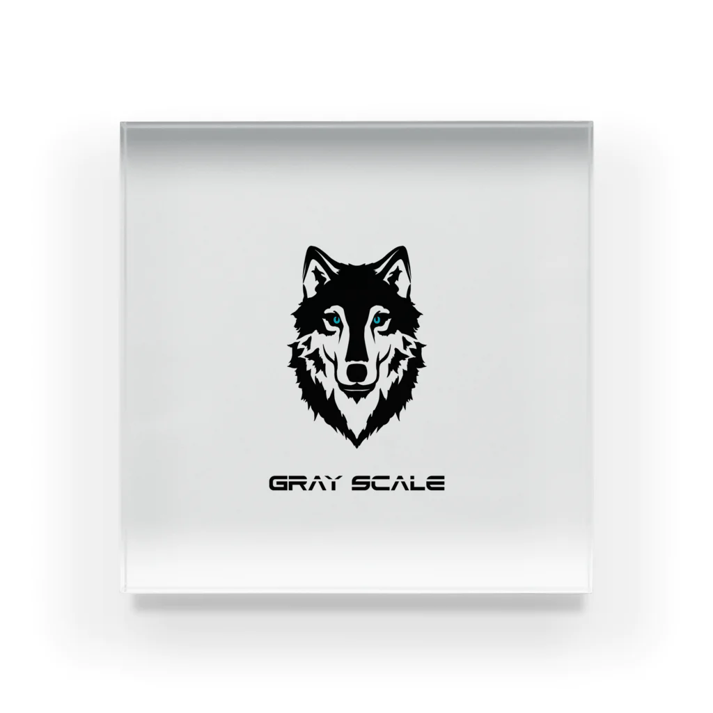 PoooompadoooourのGRAY SCALE ロゴ Acrylic Block