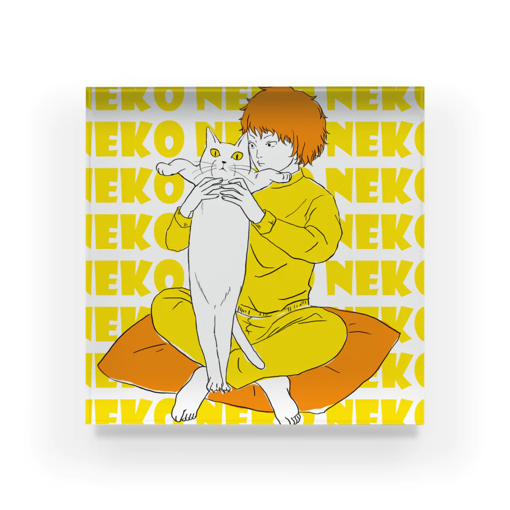 N谷スタジオのNEKOねこにょ～ん Acrylic Block