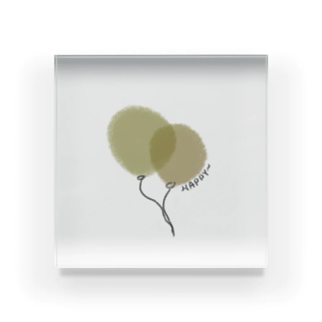 𝙪 𝙠 𝙖 🥑のnatural balloon Acrylic Block