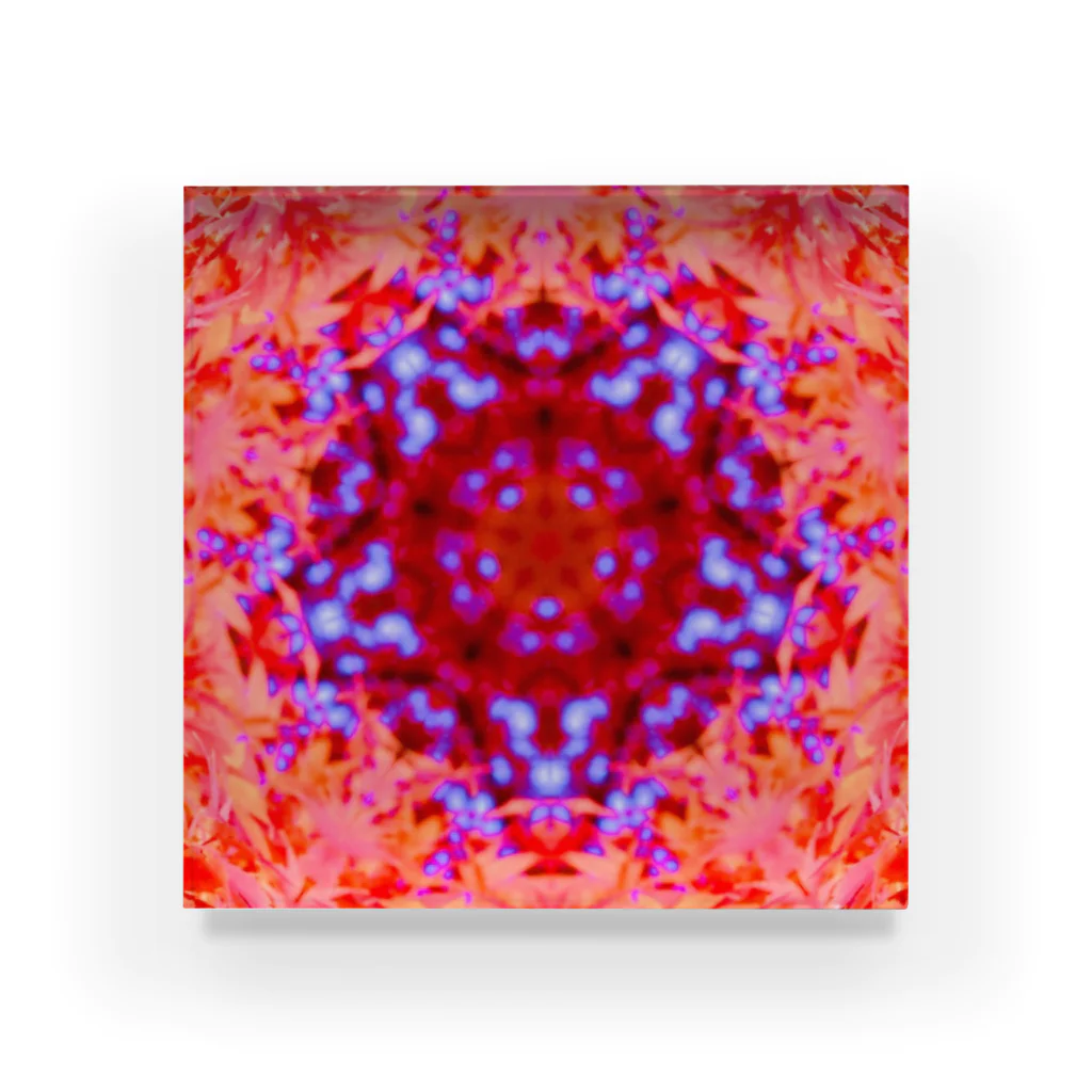 Flower kaleidoscopeの紅葉万華鏡 Acrylic Block