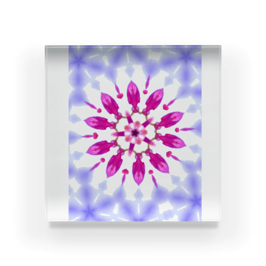 Flower kaleidoscopeの桜の万華鏡 Acrylic Block