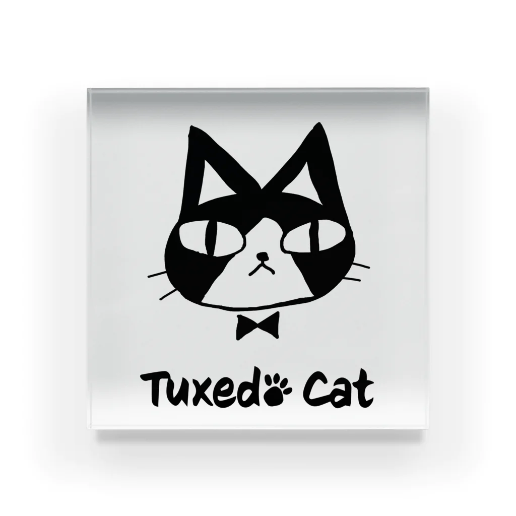 Tuxedo CatのTuxedo Cat Acrylic Block